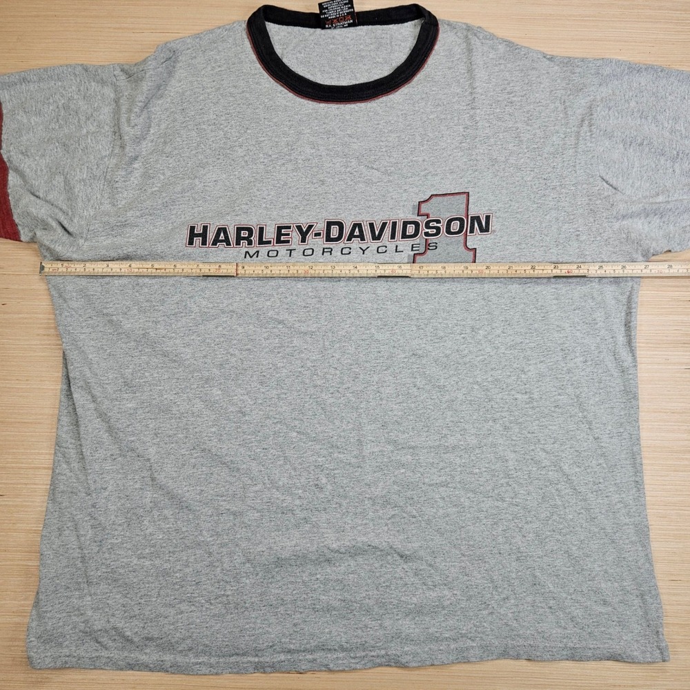 Vintage Harley-Davidson T-Shirt Men XXL Gray Centennial Park Ringer Vintage 2003 - Picture 6 of 13